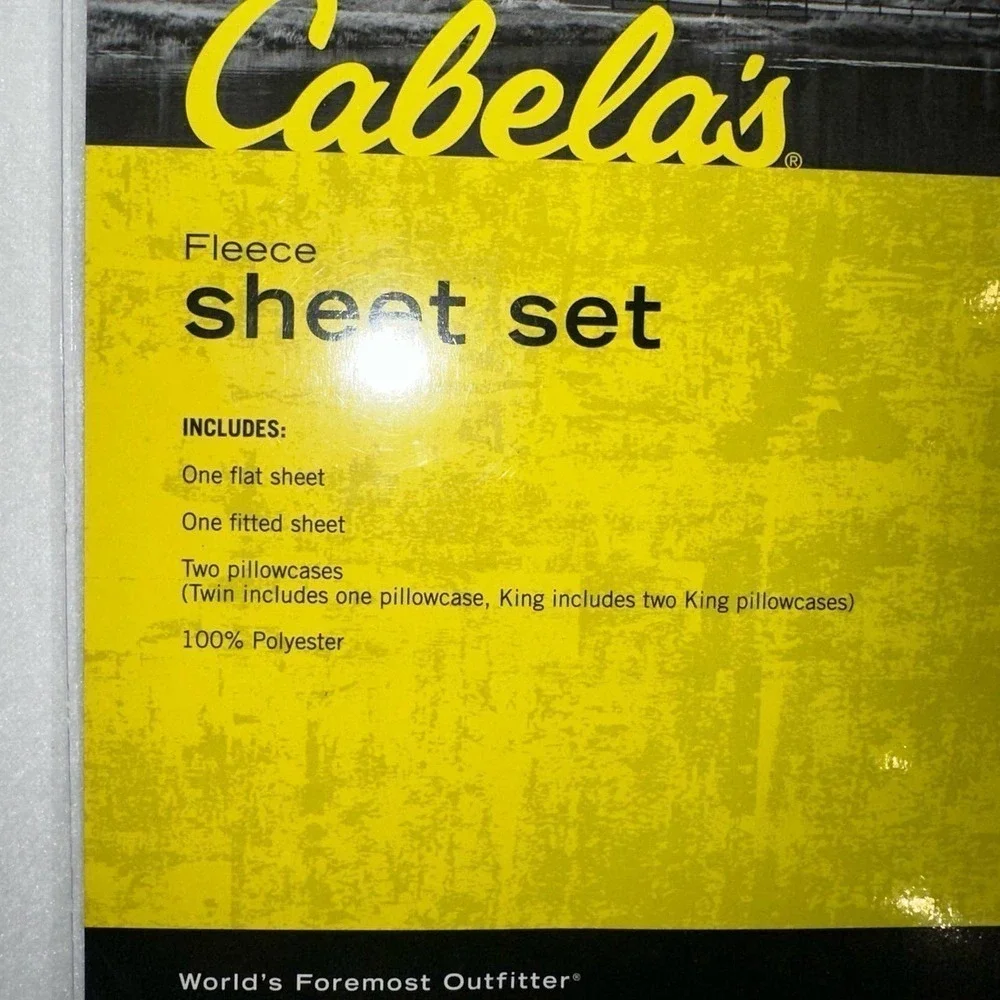 NEW Cabela’s Solid Fleece Twin Sheet Set Ivory